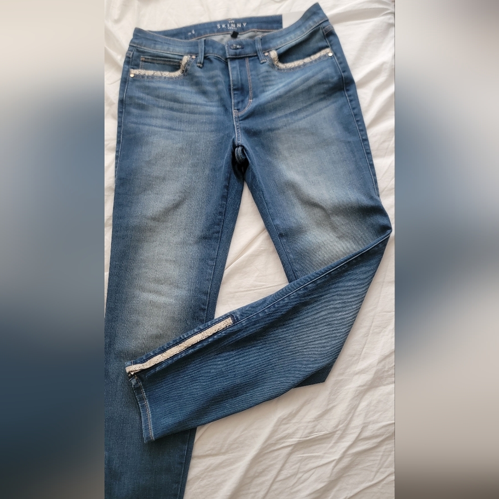 White House Black Market Blue Skinny Jeans